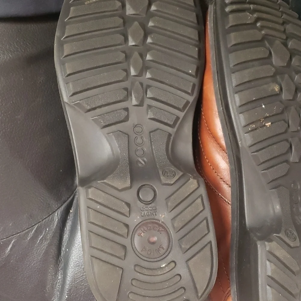 𝅺ECCO men's leather shoes lace up size  43 EUC